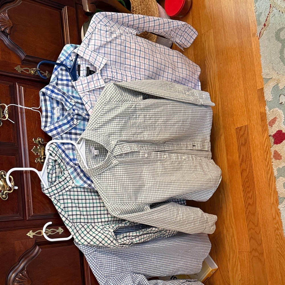 Crewcuts Kids Button Down Shirts - Blue, Green, White, Gray
